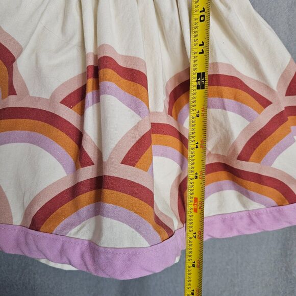 Pleiades 2T Rainbow Belle Ruffle Retro Smock Dress Lined Cotton Made in the USA - Picture 9 of 10